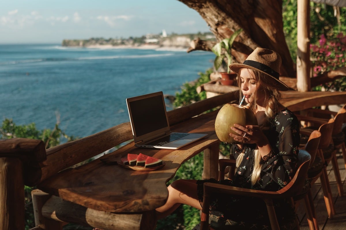Remote Professional Working from a Tropical Location